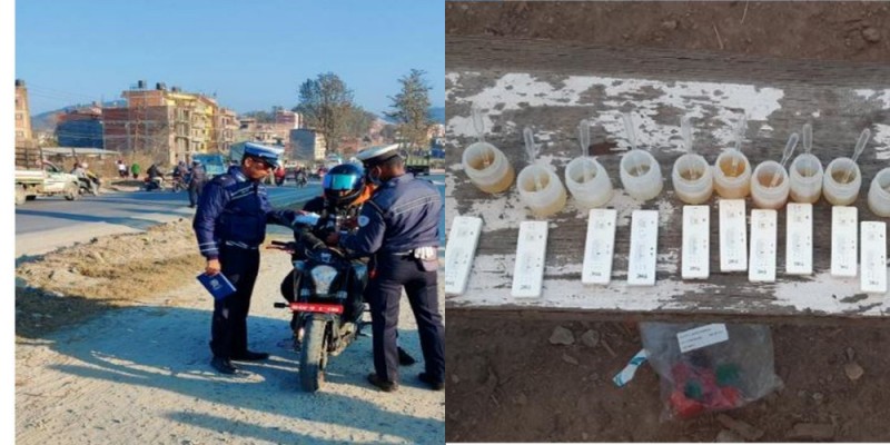 लागुऔषध सेवन गरी सवारी चलाउने एक अमेरिकन नागरिकसहित ७ जना चालक पक्राउ